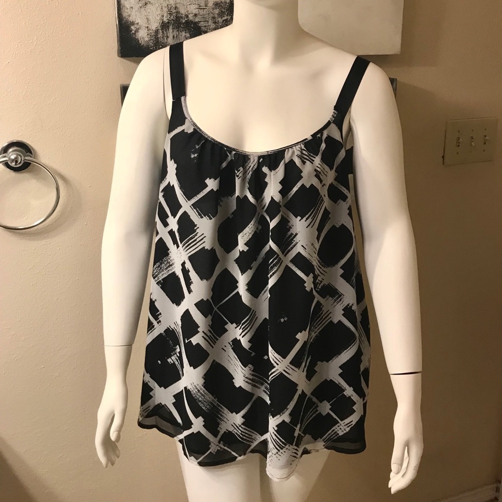 Lane Bryant Black and White Top - Plus Size